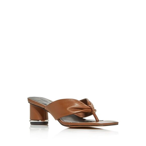 REBECCA MINKOFF Womens Srift Brown  Abrianna Open   Heeled Thong Sals 9 M - Picture 1 of 4